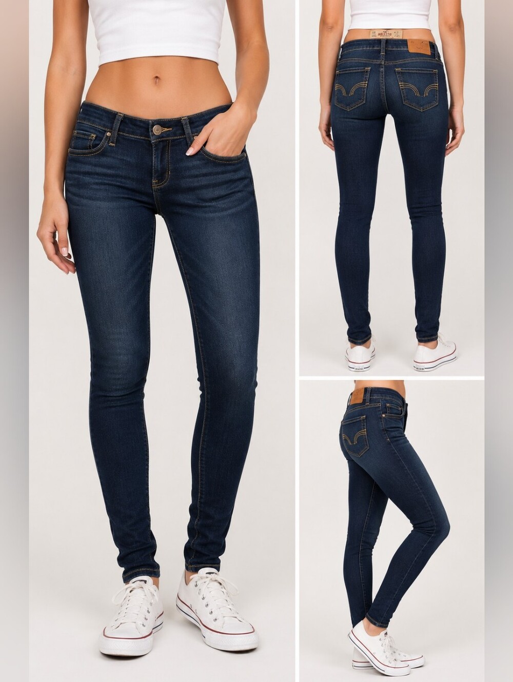 👖 Hollister California Dark Wash Skinny Jeans | Size 5R / 27
